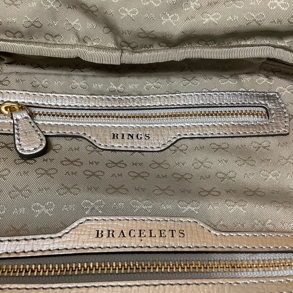 Anya Hindmarch Wink Jewelry Travel Case Pouch in Gray and Silver (B404) - Picture 9 of 11